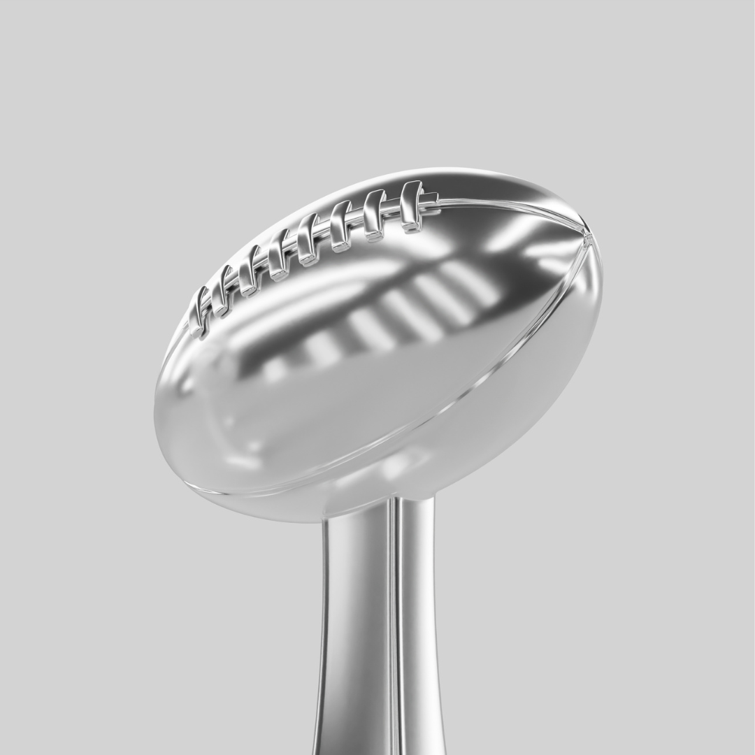 silver MVP football trophy