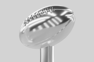 silver MVP football trophy