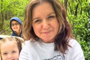 Amanda Pogoreski, a Prothrombin G20210A survivor who was diagnosed with multiple blood clots at 33 after years of an undetected inherited clotting disorder.