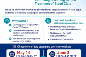 Photo of Florida VTE Registry Overview Webinars Flyers